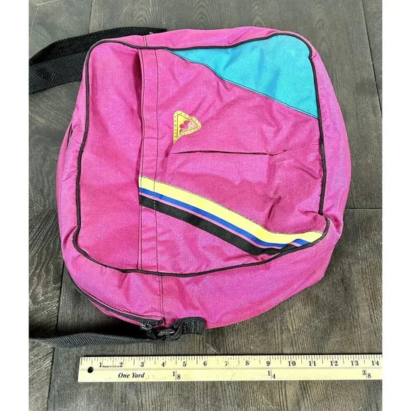 Vintage 80’s Hot Pink Teal Coleman Insulated Zip Cooler With Pockets And Strap - Picture 14 of 14